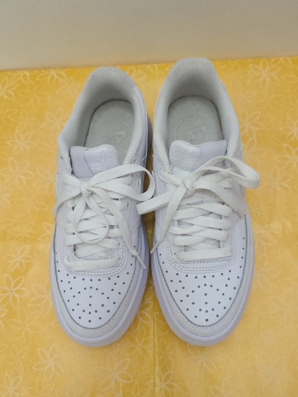 Nike Women's White Platform Sneakers - Picture 5 of 7